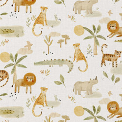 Printed Cotton SARAFOU White / Camel